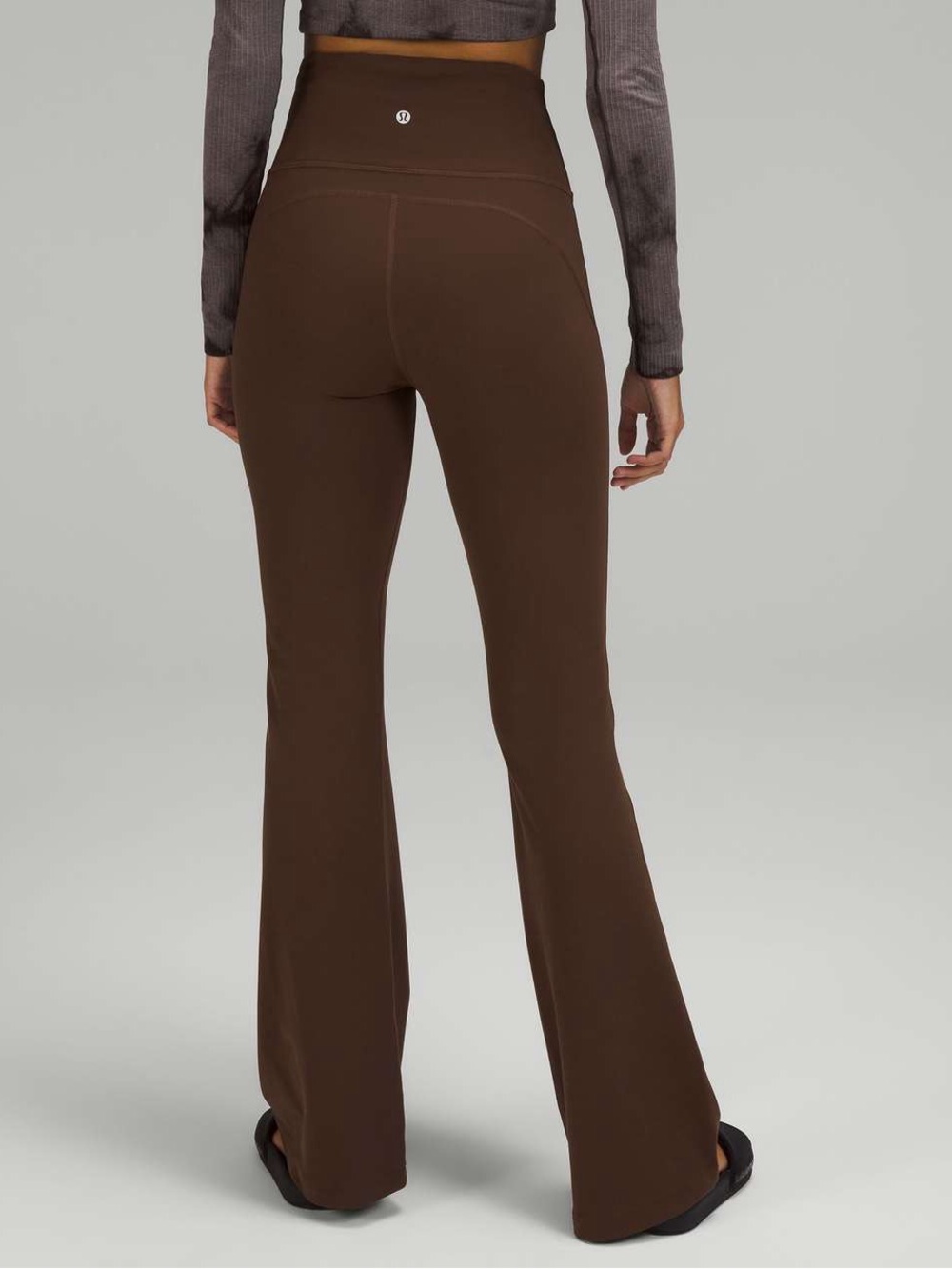 Lululemon Groove Super-High-Rise Flared Yoga Pant Nulu Brown Wide Leg Leggings
